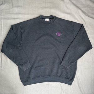 Vintage Wilson Sweatshirt Crew Neck USA Made Purple Spellout Mens Sz XXL 90s